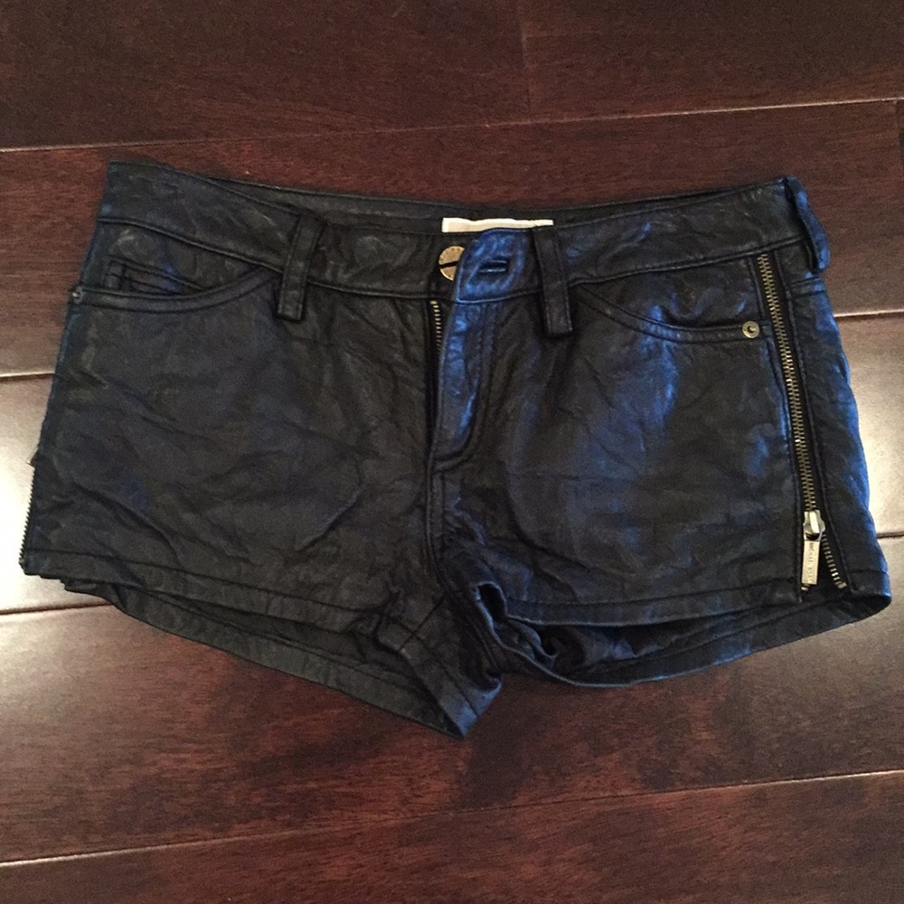 Michael kors leather shorts new with tags